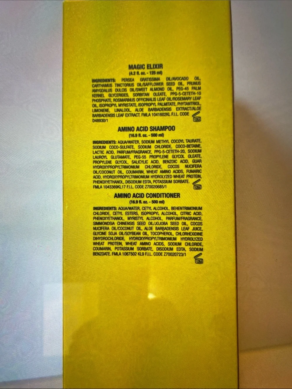 Kiehl's Amino Acid Hair Trio 3 Trio with Amino Acid Box Gift Set - NIB - New